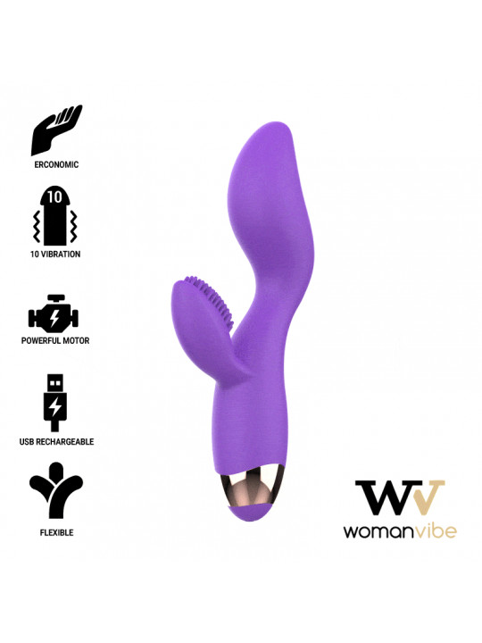 WOMANVIBE - VIBRATORE IN SILICONE RICARICABILE DONNA