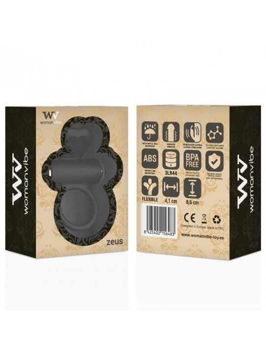 WOMANVIBE - ANELLO VIBRATORE IN SILICONE ZEUS